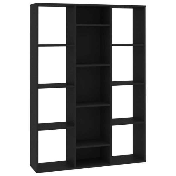 vidaXL Libreria/Divisorio Nero 100x24x140 cm in Legno Multistrato