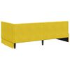 vidaXL Cornice del letto ad angolo Giallo 100 cm x 200 cm Velluto
