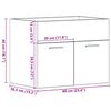 vidaXL Mobile Lavabo Bagno Legno Antico 60x38,5x46 cm in Truciolato