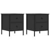 vidaXL Comodini 2 pz Neri 40x42x50 cm in Legno Multistrato
