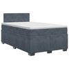 vidaXL Letto box spring con materasso Grigio Scuro 120 x 190 cm