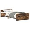 vidaXL Struttura letto con testata Rovere Fumo 80 x 200 cm