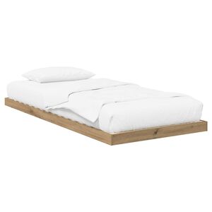 vidaXL Struttura letto a terra Rovere artigianale 100 x 200 cm