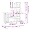 vidaXL Supporto per Piante Bianco 92x25x97cm Legno Massello di Pino