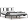vidaXL Giroletto Grigio in Legno Massello 180x200 cm Super King