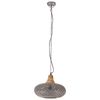 vidaXL Lampadario Industriale Grigio Ferro e Legno Massello 40 cm E27