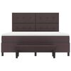vidaXL Letto a molle con materasso Marrone Scuro 180 x 200 cm Tessuto