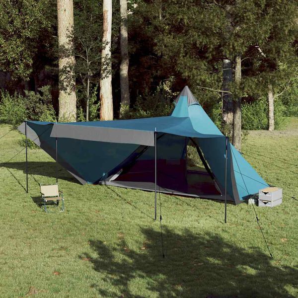 vidaXL Tenda Familiare Tipi per 8 Persone Blu Impermeabile