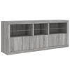 vidaXL Credenza con Luci LED Grigio Sonoma 162x37x67 cm