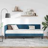 vidaXL Struttura Letto Angolare con Materasso 2 pcs Blu Velluto