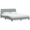 vidaXL Letto con Materasso Hanko Grigio Chiaro160x200 cm Tessuto