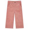 vidaXL Pantaloni per Bambini in Velluto a Coste Rosa Antico 128