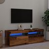 vidaXL Mobile Porta TV con LED Legno Antico 120x35x40 cm Multistrato