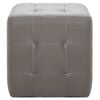 vidaXL Comodini 2 pz Grigio 30x30x30 cm in Similpelle
