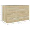 vidaXL Mobile Lavabo Rovere Sonoma 80x38,5x48 cm in Legno Multistrato