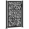 vidaXL Cancello da giardino nero 100x150 cm in acciaio con design a traliccio