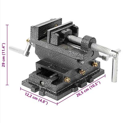 Morsa Per Trapano A Colonna VidaXL - 150 Mm, Ghisa Blu, Per Foratura E Lavorazioni