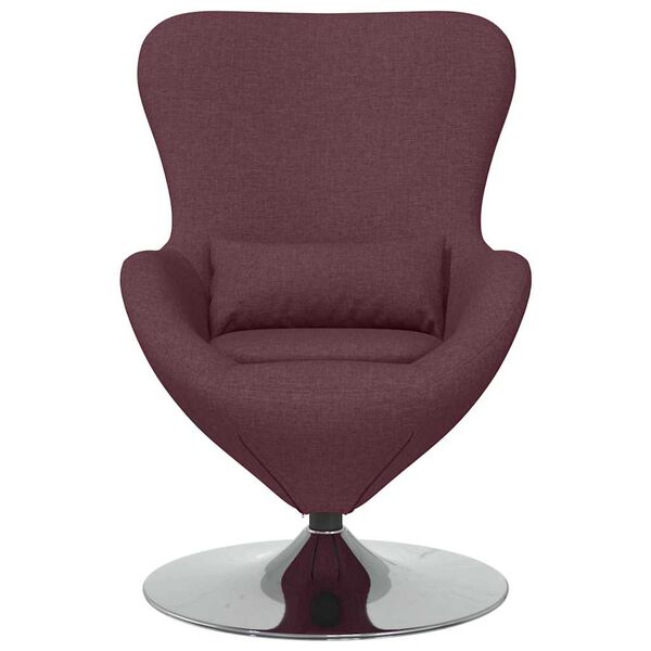 vidaXL Poltrona uovo Viola 63 x 73 x 90 cm Tessuto