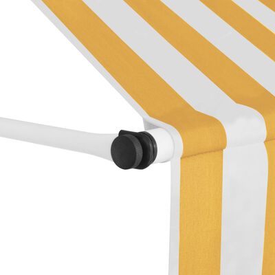 vidaXL Tenda da Sole Retrattile Manuale 100 cm Strisce Arancio Bianche