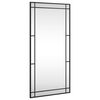 vidaXL Specchio da Parete Nero 50x100 cm Rettangolare in Ferro
