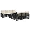 vidaXL Set Divano da Giardino 8 pz Nero 55 x 55 x 37 cm polyrattan