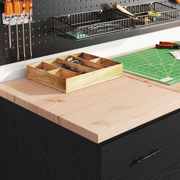 vidaXL Armadietto da Garage Nero 40x51x85 cm in Legno Massello di Pino