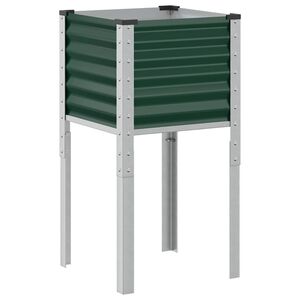 vidaXL Fioriera da giardino verde 45x45x88 cm in acciaio