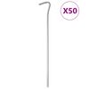 vidaXL Picchetti per Tenda 50 pz 23 cm &Oslash;5 mm in Acciaio Zincato