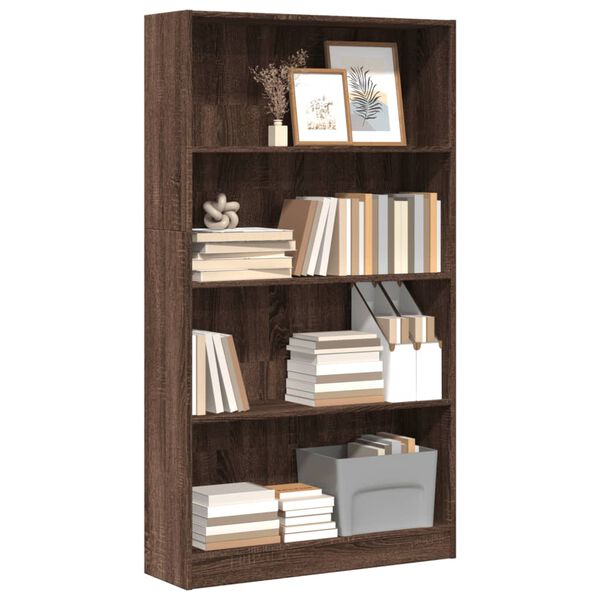 vidaXL Libreria Rovere Marrone 80x24x143 cm in Legno Multistrato