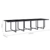 vidaXL Set da Pranzo per Giardino 13 pz con Cuscini Polyrattan Grigio