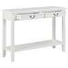 vidaXL Tavolo Consolle Bianco 110x35x80 cm in Legno