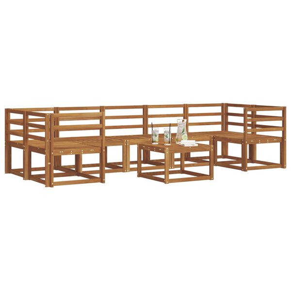 vidaXL Set di divani da esterno 8 pcs Naturale