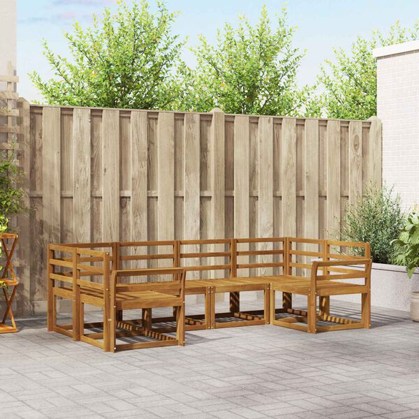 vidaXL Set di divani da esterno 6 pcs Naturale