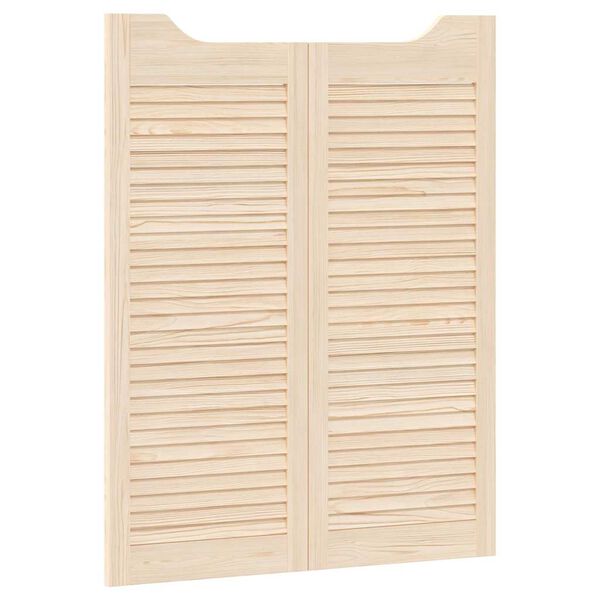 vidaXL Porte a Battente 1-Paio Design a Lamelle 100x80cm Legno di Pino