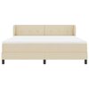 vidaXL Letto a molle con materasso Crema 180 x 200 cm Tessuto