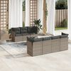 vidaXL Set Divano da Giardino 8 pz con Cuscini Grigio in Polyrattan