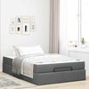 vidaXL Struttura letto con materasso 2 pcs Grigio Sfumato Tessuto