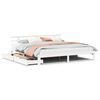 vidaXL Giroletto con Cassetti Bianco 200x200 cm Legno Massello di Pino
