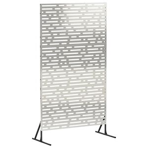 vidaXL Schermo per Privacy 100 x 50 x 180 cm Acciaio Inox Argento