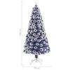 vidaXL Albero Natale Preilluminato Bianco e Blu 150 cm in Fibra Ottica