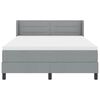vidaXL Letto a molle Grigio chiaro 190 x 140 cm Poliestere
