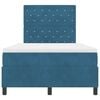 vidaXL Letto a molle con materasso Blu Scuro 120 x 200 cm Tessuto