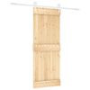 vidaXL Porta scorrevole Naturale e Bianco 80 x 210 cm