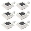 vidaXL Lampade Solari da Esterni 6 pz a LED Quadrate 12 cm Bianco