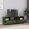 vidaXL Mobili TV 2 pz Verde Oliva 67x39x44 cm in Acciaio