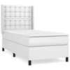 vidaXL Giroletto a Molle con Materasso Bianco 90x190 cm in Similpelle