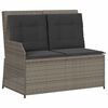 vidaXL Set Divani da Giardino 3 pz con Cuscini in Polyrattan Grigio