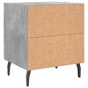 vidaXL Comodini 2 pz Grigio Cemento 40x35x47,5 cm in Legno Multistrato