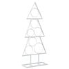 vidaXL Albero di Natale in metallo KUOPIO 60 cm Acciaio Bianco
