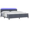 vidaXL Letto a Sorgente LED Grigio scuro 200 x 200 cm Velluto